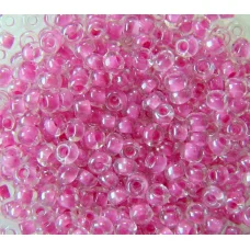 38625 Бисер прозрачный с сиреневой серединкой