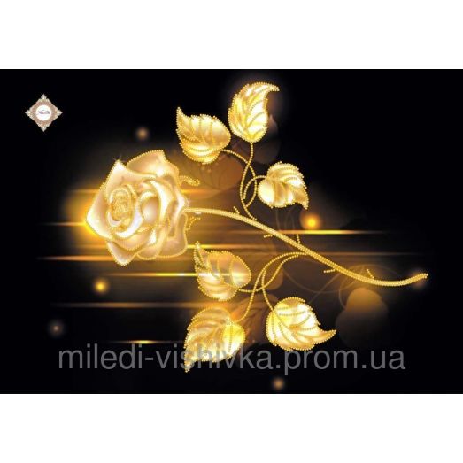 СЛ-3233 Golden Rose. Схема для вышивки бисером ТМ Миледи