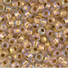 68506 Бисер Preciosa стеклянный жёлто-разноцветный с серебрянным прокрасом