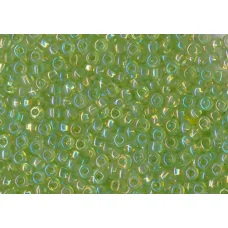 41154 Бисер Preciosa салатовый прозрачный радужный