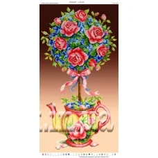 П-201 (30*60) Топиарий с розами. Схема для вышивки бисером. Бисерок