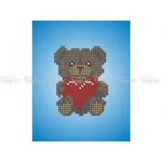 ЧВ-1133 Мишка с сердечком. Схема для вышивки бисером Бисерок