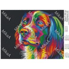 МИКА-0988в (А3) Радужный пес. Схема для вышивки бисером