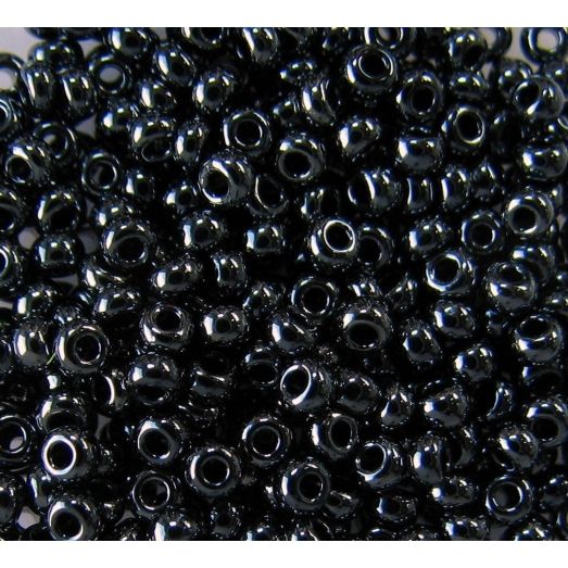 49102 / №538 Бисер непрозрачный перламутровый черный (черный жемчуг)