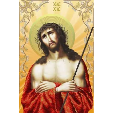 АХ2-030 Спас в терновом венце. Схема для вышивки бисером. А-Строчка