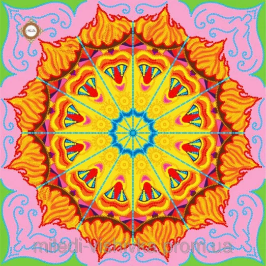 СЛ-3260 Мандала любви. Схема для вышивки бисером ТМ Миледи