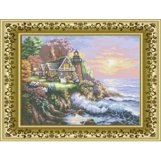 СКВ-140 Дом возле моря. Схема для вышивки бисером. Княгиня Ольга