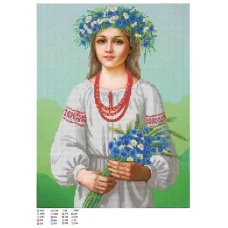 ЮМА-319 Украиночка. Схема для вышивки бисером