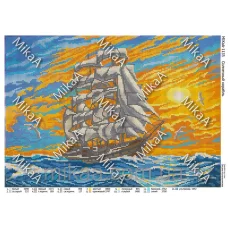 МИКА-1135 (А3) Солнечный корабль. Схема для вышивки бисером