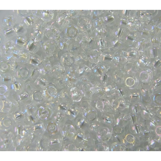 58205 Бисер прозрачный кристалл блестящий с радужным переливом