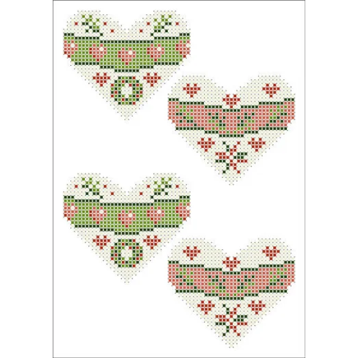 ФВМ-013 Сердечки. Водорастворимый флизелин. ТМ Княгиня Ольга