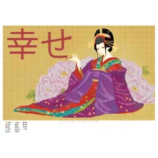 ЮМА-333 Гейша. Схема для вышивки бисером
