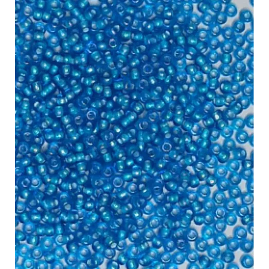 65158 Бисер голубой с белой серединкой внутри Preciosa