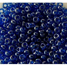 66300 Бисер прозрачный, темно-синий, глазурированный