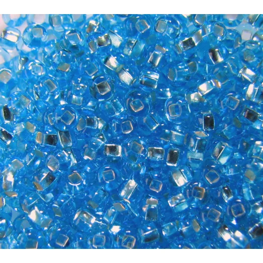 67010 / №486 Голубой, серебряная серединка