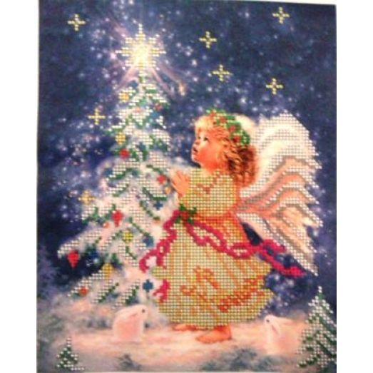 ЧВ-3077 Рождественский ангел. Схема для для вышивки бисером Бисерок