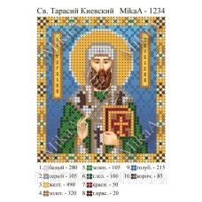 МИКА-1234 (А6) Святой Тарасий Киевский. Схема для вышивки бисером