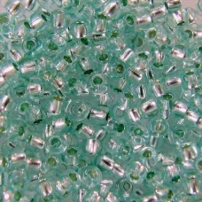 78164 Бисер Preciosa сольгель стеклянный морская волна с серебрянным прокрасом