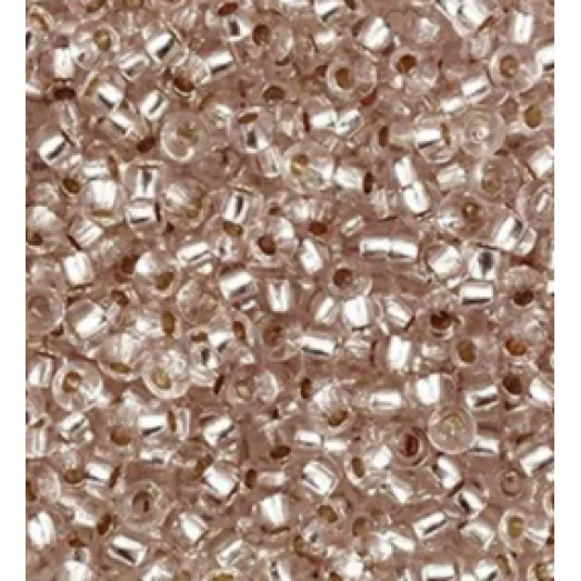 78213 Бисер Preciosa прозрачный св.коричневый серебряная