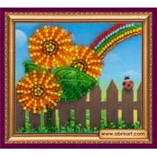 АМА-039 Подсолнухи и радуга. Набор для вышивки бисером Абрис Арт