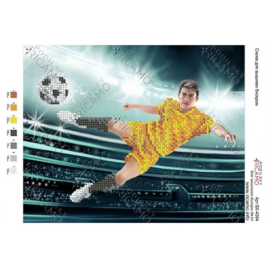 А4Н_241 БК-4364 Футболист. Схема для вышивки бисером ТМ Virena