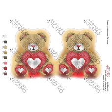 А4Н_094 БК-4332 Мишки. Схема для вышивки бисером ТМ Virena