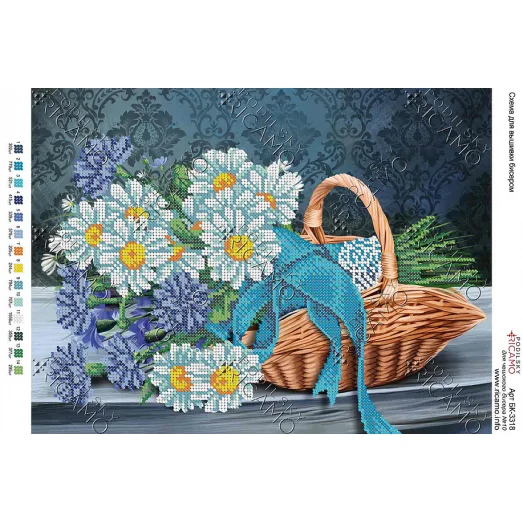 А3Н_285 БК-3318 Летний букет. Схема для вышивки бисером ТМ Virena