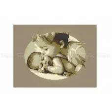 ЧВ-5179 Дети коричневый фон. Схема для вышивки бисером. Бисерок