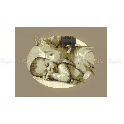 ЧВ-5179 Дети коричневый фон. Схема для вышивки бисером. Бисерок