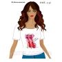 ЮМА-С-037 Женская футболка c рисунком Каблуки для вышивки 