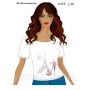 ЮМА-С-039 Женская футболка c рисунком Модный Париж для вышивки 