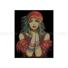 ЧВ-7056 Цыганская девушка. Схема для вышивки бисером. Бисерок