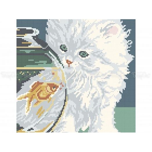 50-339 (30*40) Котенок. Схема для вышивки бисером Бисерок