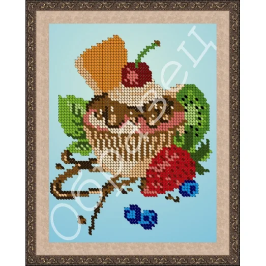 КР-008 Пирожное. Схема для вышивки бисером. Фея Вышивки