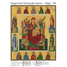 МИКА-0908 (А4) Икона Божией матери Всецарица. Схема для вышивки бисером