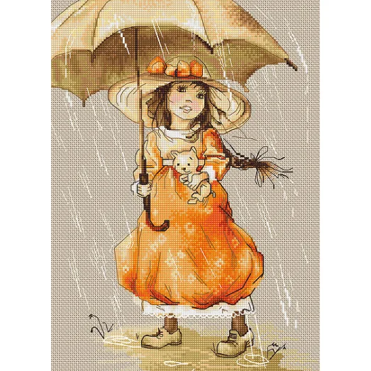 B1065 Зонтик. Набор для вышивки нитками. Luca-s