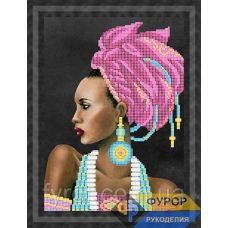 ФР-ЛБч4-032 Африканская красавица. Схема для вышивки бисером ТМ Фурор Рукоделия
