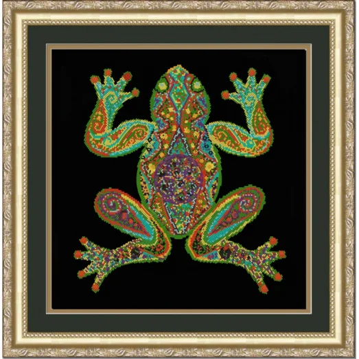 НИК-9524 Лягушка. Схема для вышивки бисером ТМ Конек