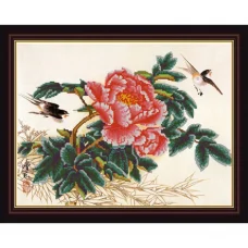 НИК-9745 Пион. Схема для вышивки бисером ТМ Конек