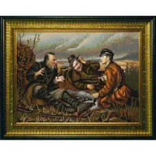 НИК-9774 Охотники на привале . В.Перов. Схема для вышивки бисером ТМ Конек