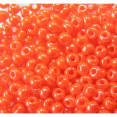 98140 Бисер непрозрачный, оранжевый, блестящий