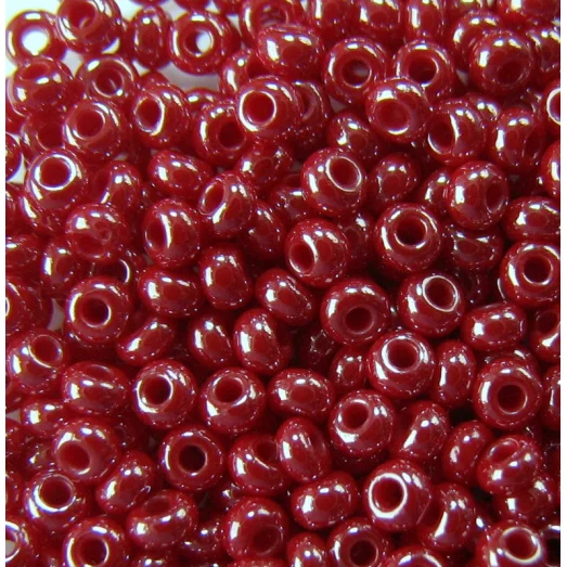 98210 Бисер непрозрачный, винный красный, блестящий