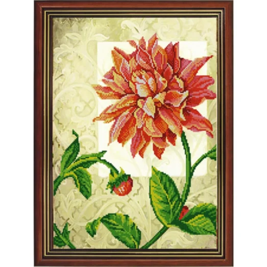 НИК-9868 Георгина. Схема для вышивки бисером ТМ Конек