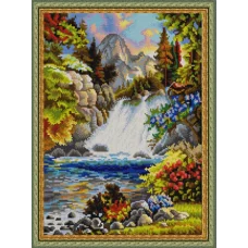 НИК-9905 У водопада. Схема для вышивки бисером ТМ Конек