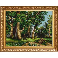 НИК-9961 Дубовая роща. И.Шишкин. Схема для вышивки бисером ТМ Конек