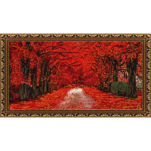 НИК-9974 Багряный лес. Схема для вышивки бисером ТМ Конек