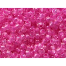 58577 Бисер Preciosa стеклянный розово-сиреневый радужный с прокрасом