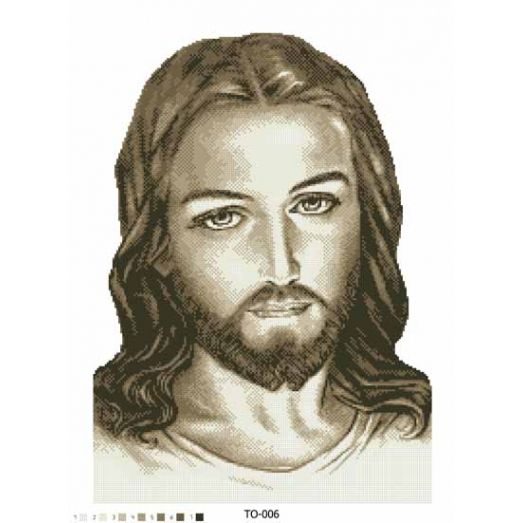 ТО-027 Иисус (бежевые тона). Схема для вышивки бисером Барвиста Вишиванка