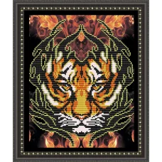 VКA-4012 Огненный тигр. Схема для вышивки бисером. АртСоло