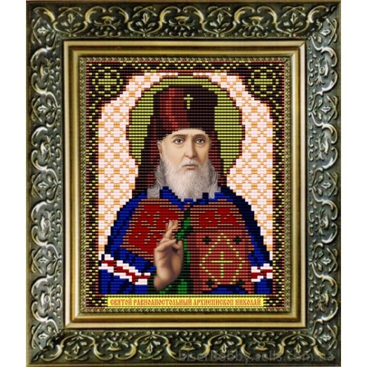 VIA-5054 Св.Равноапостольный Архиепископ Николай. Схема для вышивки бисером. АртСоло